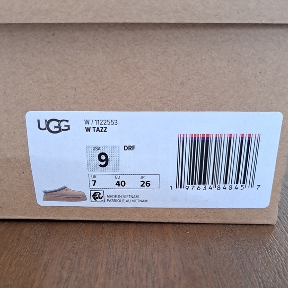 UGG Tazz Slipper / Clog - Color: Driftwood / Turquoise - Size: 9 - Picture 2 of 9